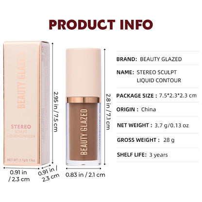 2025 Beauty Glazed 2 Color Liquid Contouring To Enhance The Facial Contour,Waterproof ,Matte,V-face Shaping Contour  Face Makeup